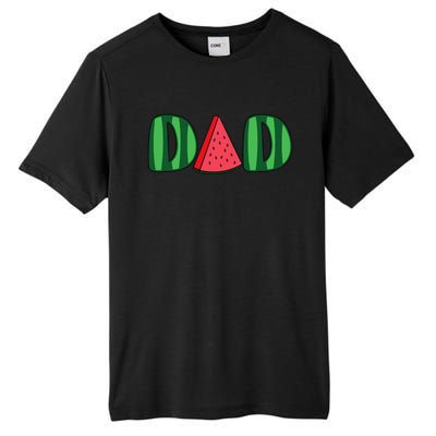 Watermelon Dad Fruitarian Lover Summer Father Fruit Slice Tall Fusion ChromaSoft Performance T-Shirt