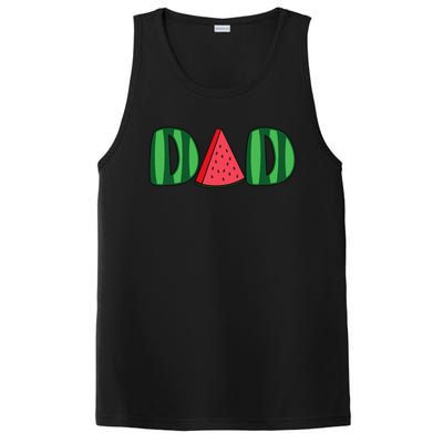 Watermelon Dad Fruitarian Lover Summer Father Fruit Slice PosiCharge Competitor Tank