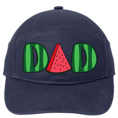 Watermelon Dad Fruitarian Lover Summer Father Fruit Slice 7-Panel Snapback Hat