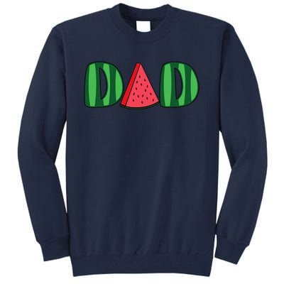 Watermelon Dad Fruitarian Lover Summer Father Fruit Slice Tall Sweatshirt