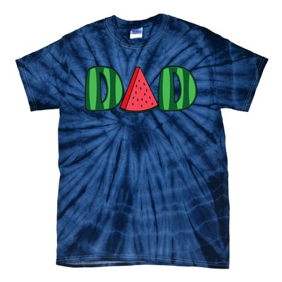 Watermelon Dad Fruitarian Lover Summer Father Fruit Slice Tie-Dye T-Shirt