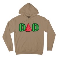 Watermelon Dad Fruitarian Lover Summer Father Fruit Slice Hoodie