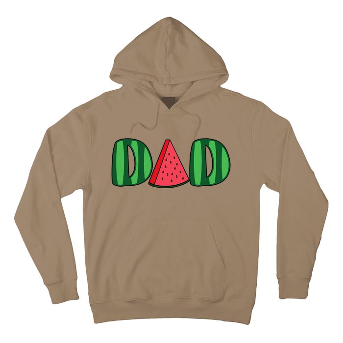 Watermelon Dad Fruitarian Lover Summer Father Fruit Slice Hoodie