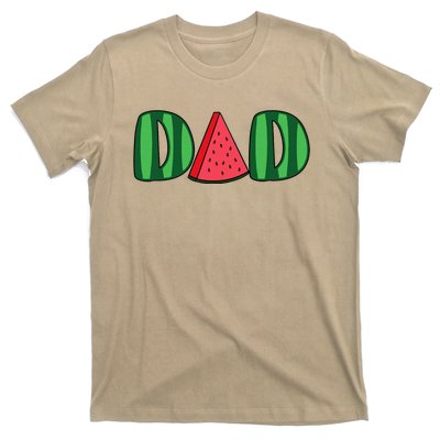 Watermelon Dad Fruitarian Lover Summer Father Fruit Slice T-Shirt