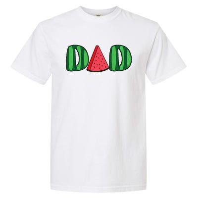 Watermelon Dad Fruitarian Lover Summer Father Fruit Slice Garment-Dyed Heavyweight T-Shirt