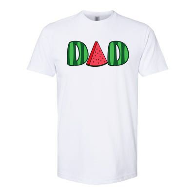 Watermelon Dad Fruitarian Lover Summer Father Fruit Slice Softstyle CVC T-Shirt