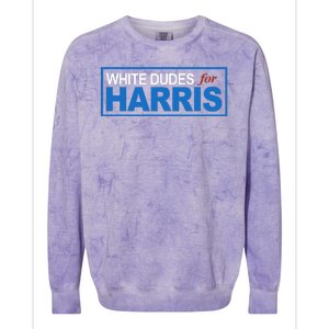 White Dudes For Kamala Harris Colorblast Crewneck Sweatshirt