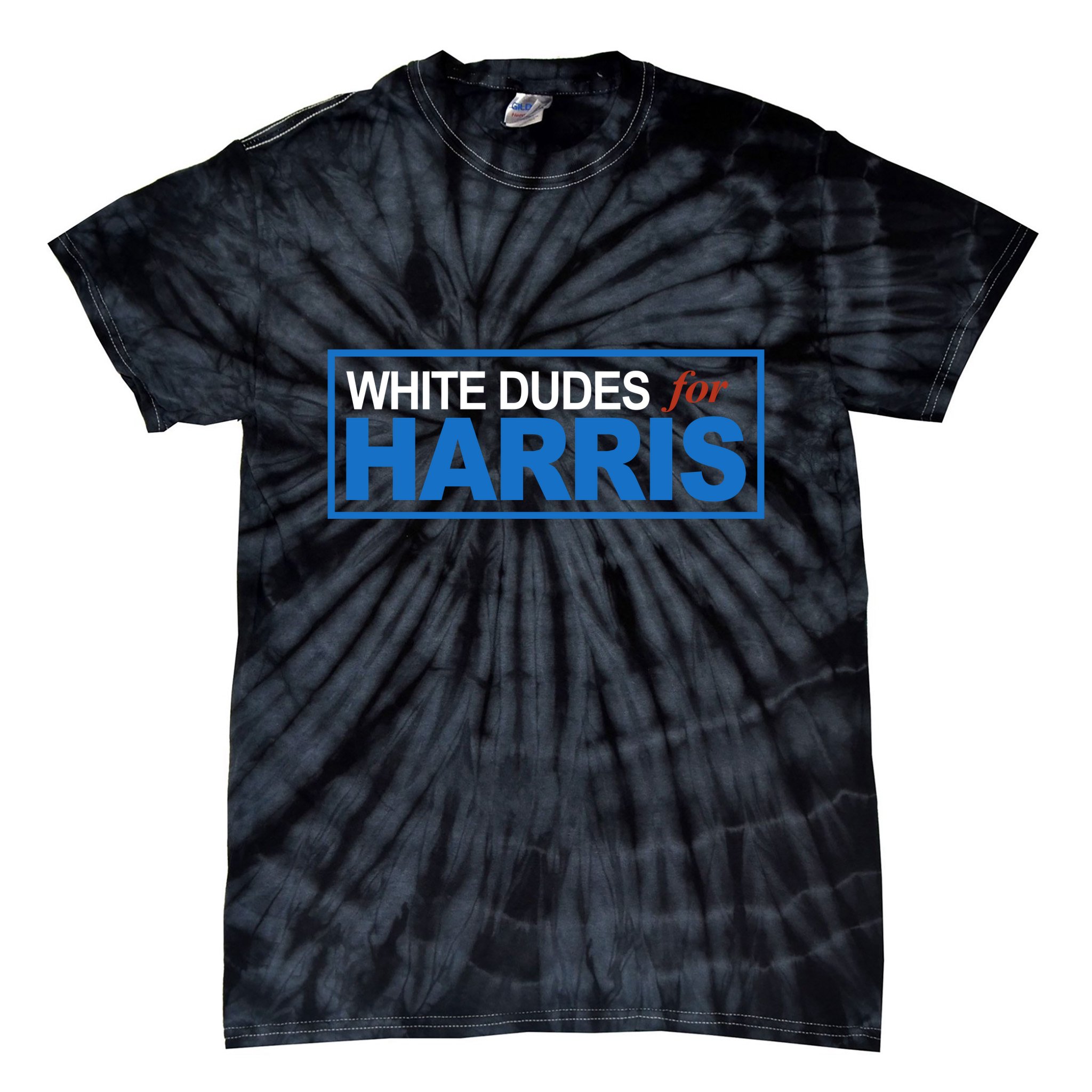 White Dudes For Kamala Harris Tie-Dye T-Shirt