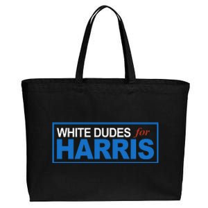 White Dudes For Kamala Harris Cotton Canvas Jumbo Tote