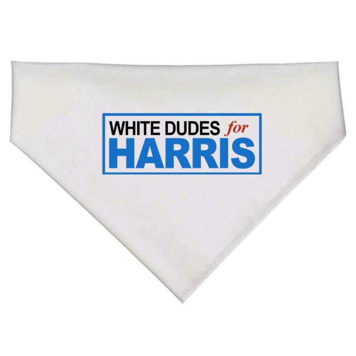 White Dudes For Kamala Harris USA-Made Doggie Bandana