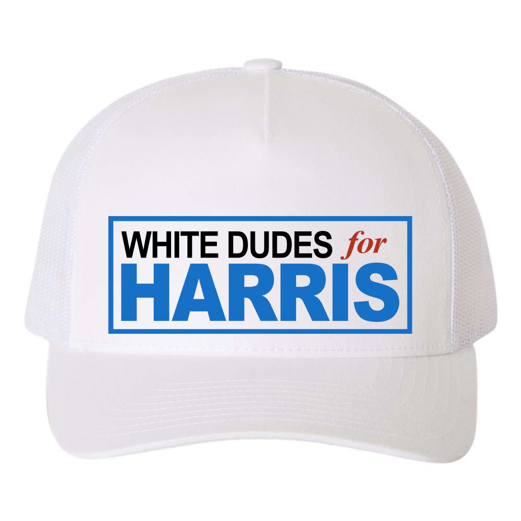 White Dudes For Kamala Harris Yupoong Adult 5-Panel Trucker Hat
