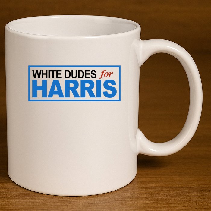 White Dudes For Kamala Harris 11oz C Handle Ceramic Mug