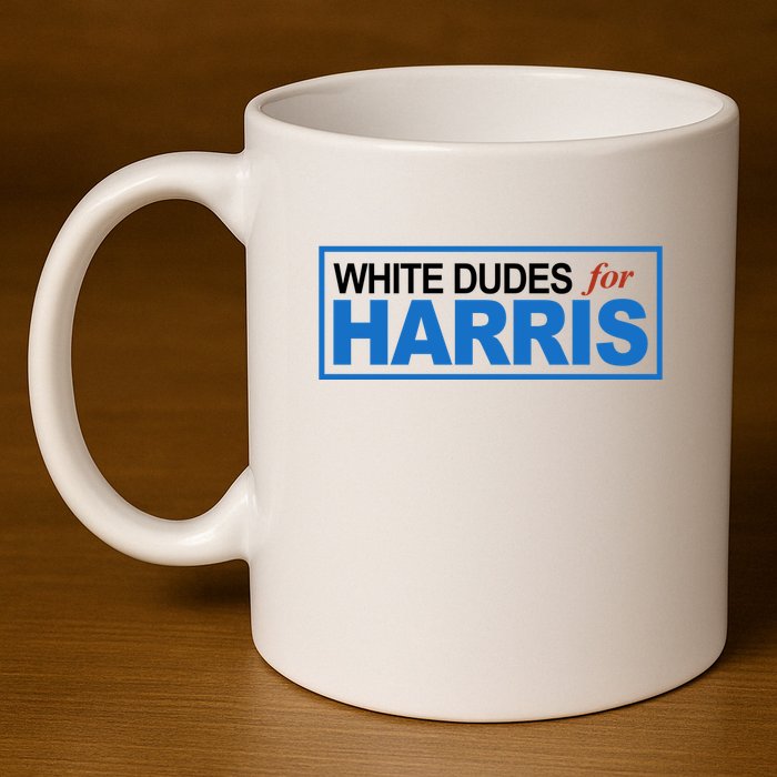 White Dudes For Kamala Harris 11oz C Handle Ceramic Mug