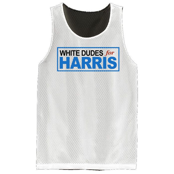 White Dudes For Kamala Harris Mesh Reversible Basketball Jersey Tank