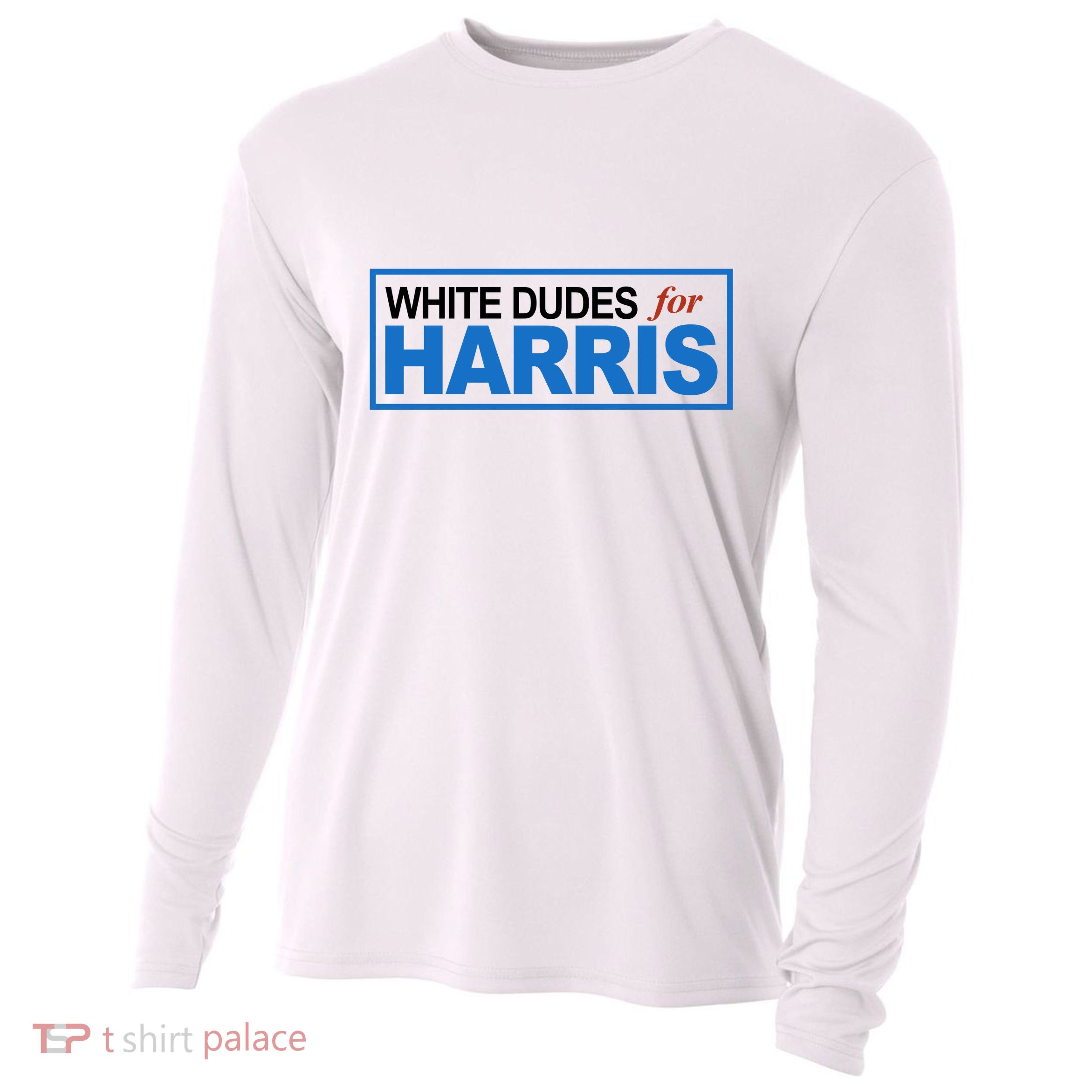 White Dudes For Kamala Harris Cooling Performance Long Sleeve Crew