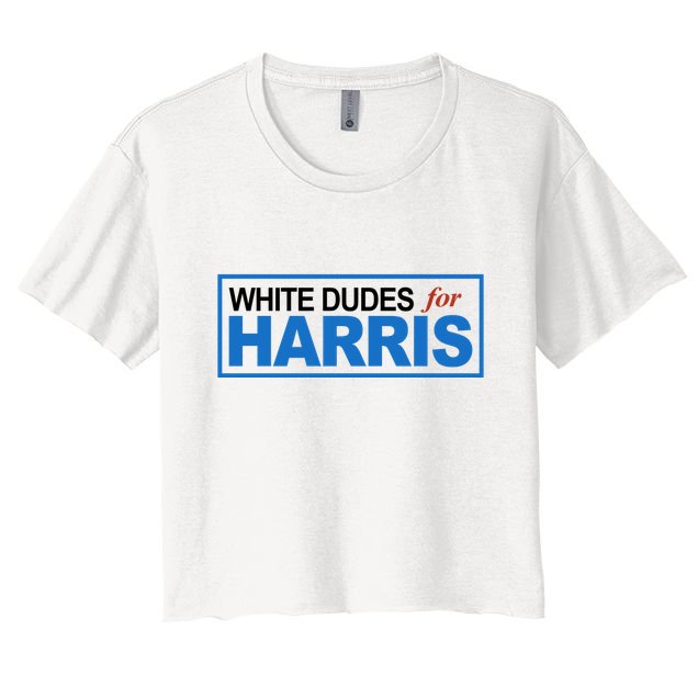 White Dudes For Kamala Harris Crop Top