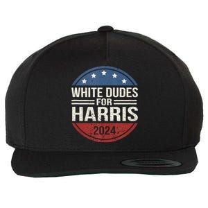 White Dudes For Harris 2024 Kamala For President Election Wool Snapback Cap