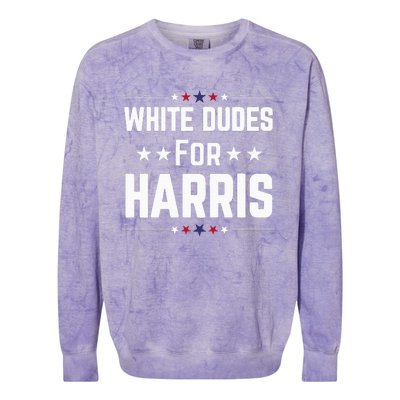 White Dudes For Kamala Harris Colorblast Crewneck Sweatshirt