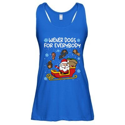 Wiener Dogs For Everybody Santa Funny Christmas Dachshund Gift Ladies Essential Flowy Tank