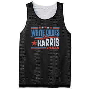 White Dudes For Kamala Harris 2024 For President Election Mesh Reversible Basketball Jersey Tank