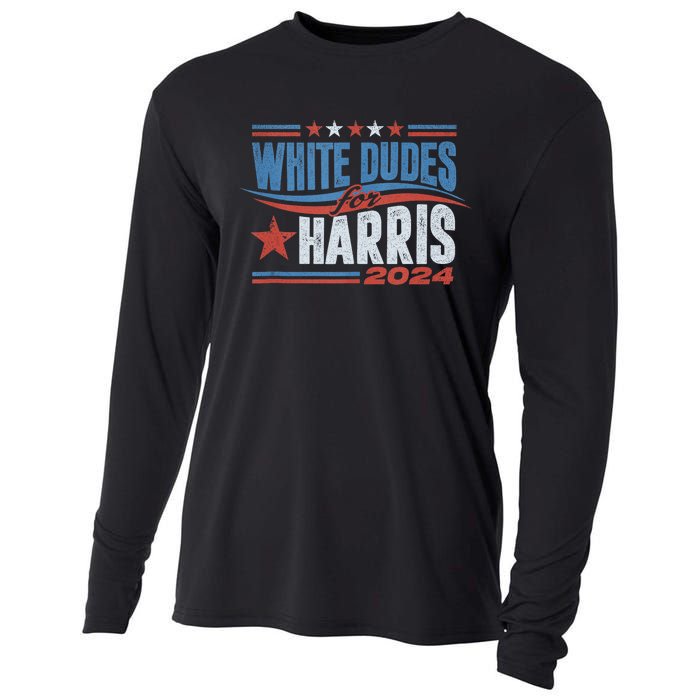 White Dudes For Kamala Harris 2024 For President Election Cooling Performance Long Sleeve Crew