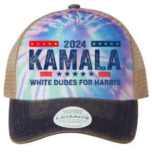 White Dudes For Kamala Harris 2024 For President Election Legacy Tie Dye Trucker Hat