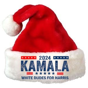 White Dudes For Kamala Harris 2024 For President Election Premium Christmas Santa Hat