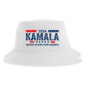 White Dudes For Kamala Harris 2024 For President Election Sustainable Bucket Hat