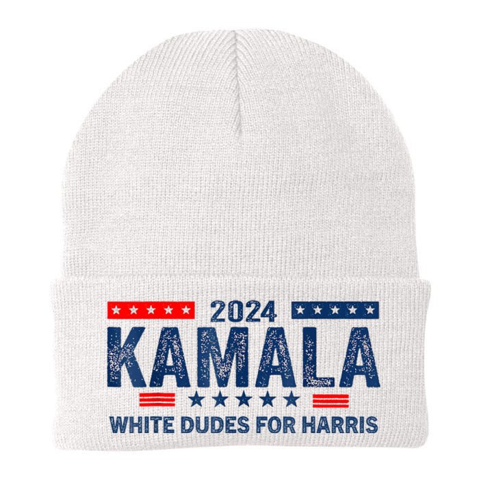 White Dudes For Kamala Harris 2024 For President Election Knit Cap Winter Beanie