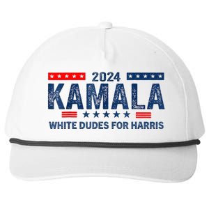 White Dudes For Kamala Harris 2024 For President Election Snapback Five-Panel Rope Hat