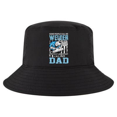 Welder Dad Fathers Day Funny Daddy Welding Dad Great Gift Cool Comfort Performance Bucket Hat