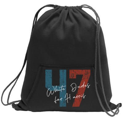 White Dudes For Harris Kamala Harris 2024 47th President Sweatshirt Cinch Pack Bag