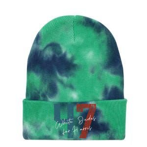 White Dudes For Harris Kamala Harris 2024 47th President Tie Dye 12in Knit Beanie