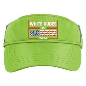 White Dudes For Harris 2024 Adult Drive Performance Visor