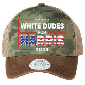 White Dudes For Harris 2024 Legacy Tie Dye Trucker Hat