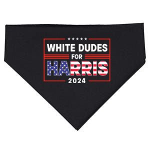 White Dudes For Harris 2024 USA-Made Doggie Bandana