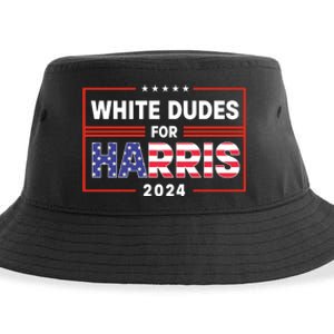 White Dudes For Harris 2024 Sustainable Bucket Hat