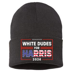 White Dudes For Harris 2024 Sustainable Knit Beanie