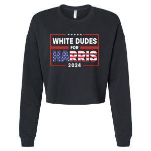 White Dudes For Harris 2024 Cropped Pullover Crew