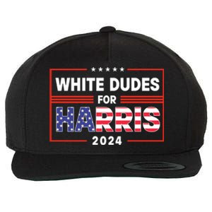 White Dudes For Harris 2024 Wool Snapback Cap