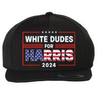 White Dudes For Harris 2024 Wool Snapback Cap