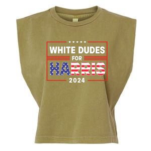 White Dudes For Harris 2024 Garment-Dyed Women's Muscle Tee