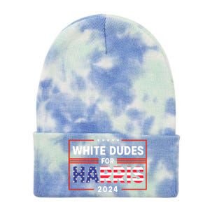 White Dudes For Harris 2024 Tie Dye 12in Knit Beanie