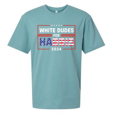 White Dudes For Harris 2024 Sueded Cloud Jersey T-Shirt