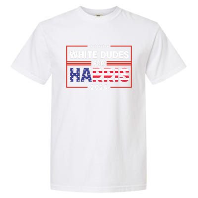 White Dudes For Harris 2024 Garment-Dyed Heavyweight T-Shirt