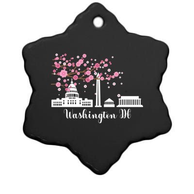 Washington Dc Funny Gift Cherry Blossoms Memorial Monut Meaningful Gift Ceramic Star Ornament