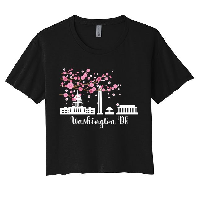 Washington Dc Funny Gift Cherry Blossoms Memorial Monut Meaningful Gift Crop Top
