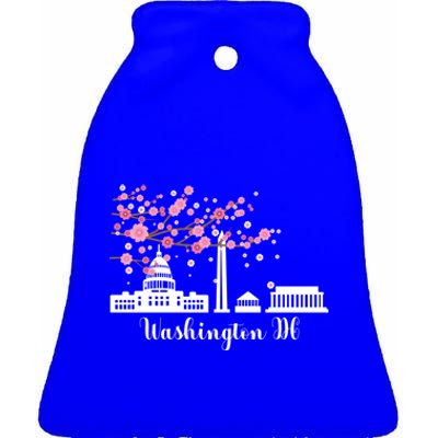 Washington Dc Funny Gift Cherry Blossoms Memorial Monut Meaningful Gift Ceramic Bell Ornament