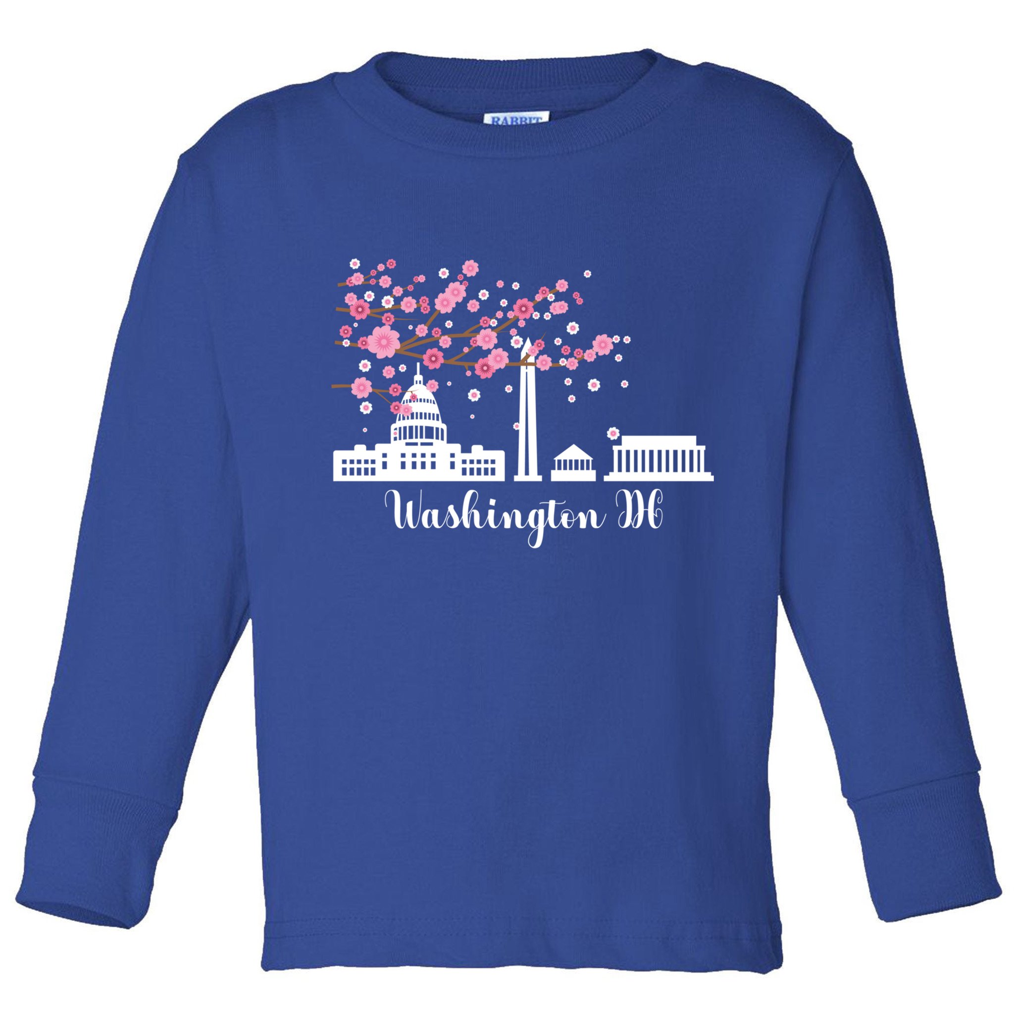 Washington Dc Funny Gift Cherry Blossoms Memorial Monut Meaningful Gift Toddler Long Sleeve Shirt