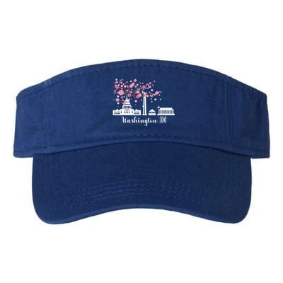 Washington Dc Funny Gift Cherry Blossoms Memorial Monut Meaningful Gift Valucap Bio-Washed Visor